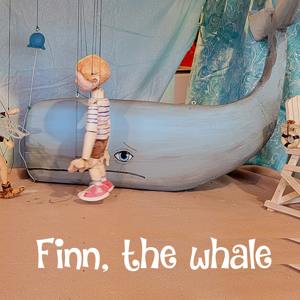 Finn, the Sperm whale puppet